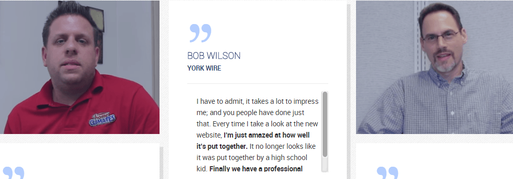 client testimonials