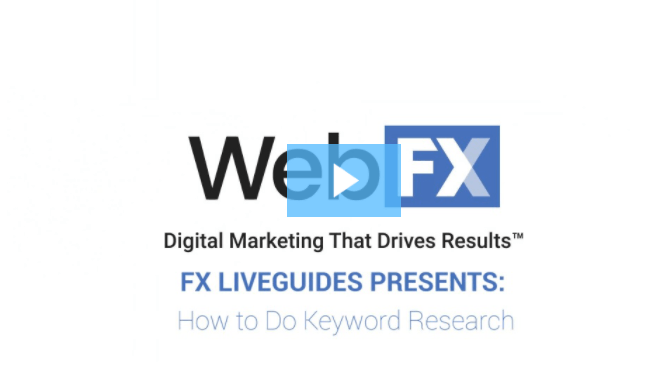 A clickable thumbnail for a video about keyword research for your SEO lead generation efforts