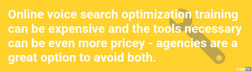 training for voice search can be expensive