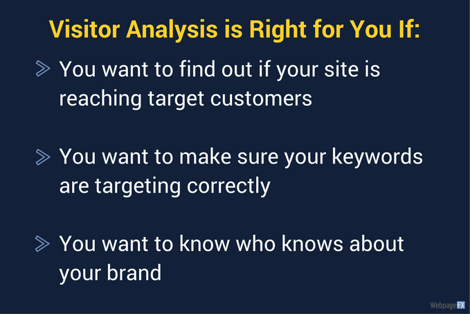 visitor analysis is right for you if: