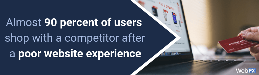 A statistic on the impact of UX on web design and user engagement