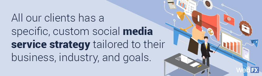 A statement on how WebFX social media marketing services work