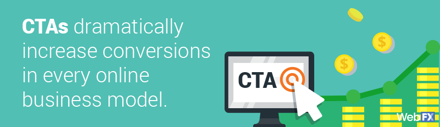 A graphic for the impact of CTAs in web design