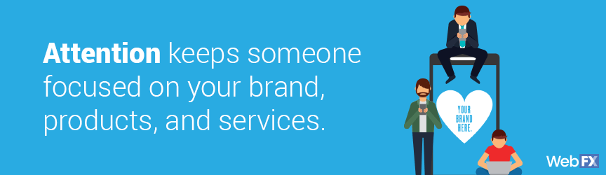 The definition of attention in web design