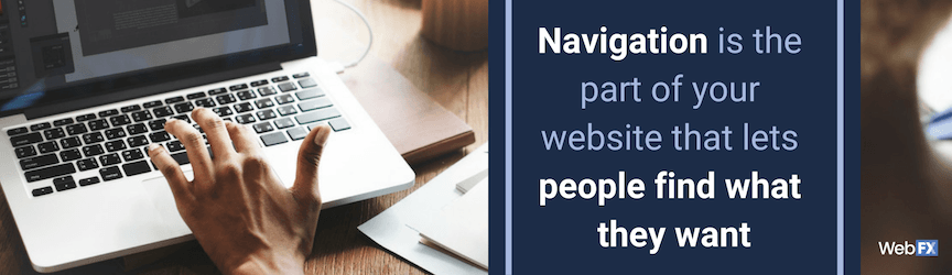 The definition of navigation in web design