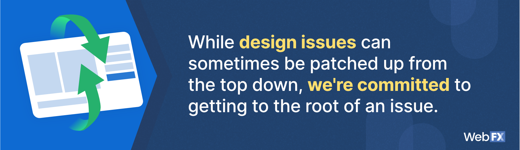 we're committed to getting to the root of the issue