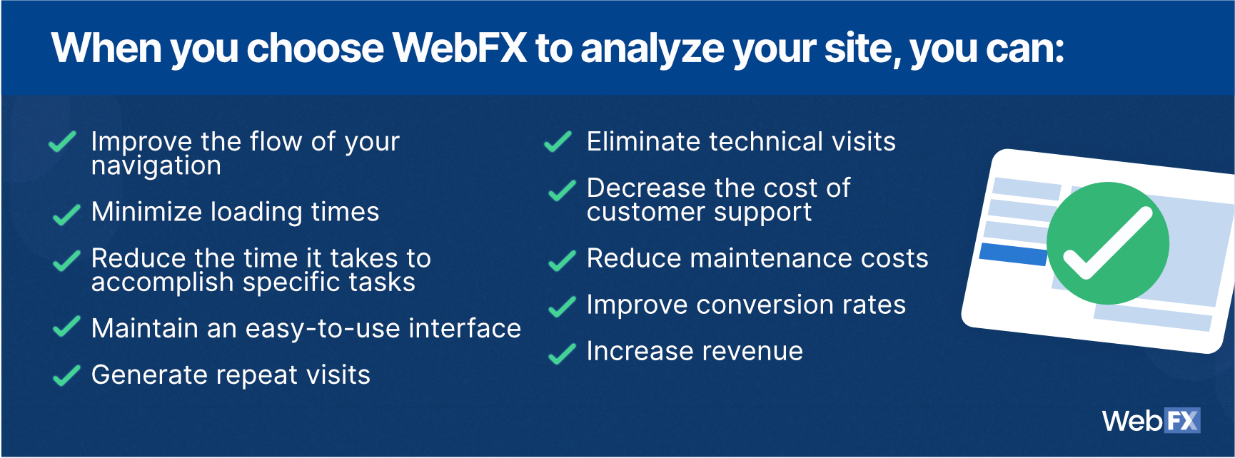 what to expect when you choose webfx to analyze your site