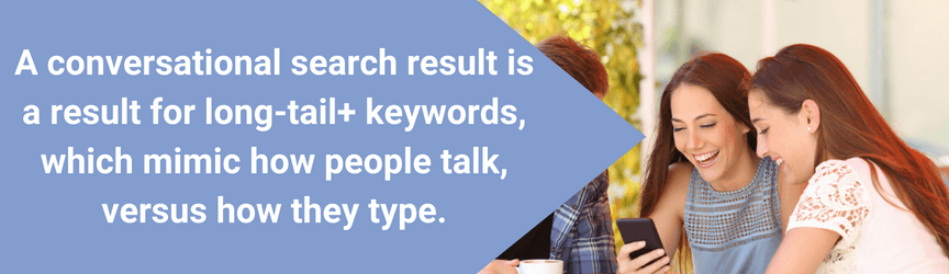 The definition of a conversational search result