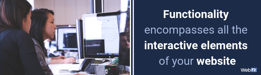 The definition of functionality in web design