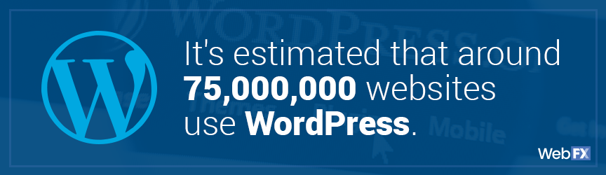 there are around 75000000 wordpress sites