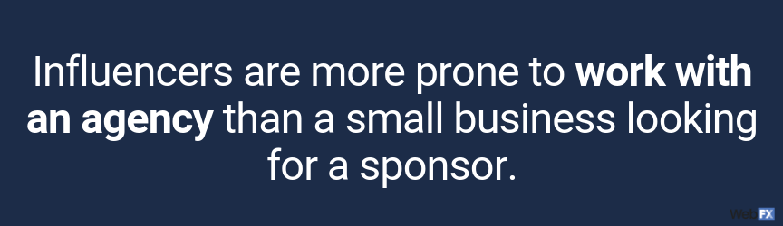 work with an influencer