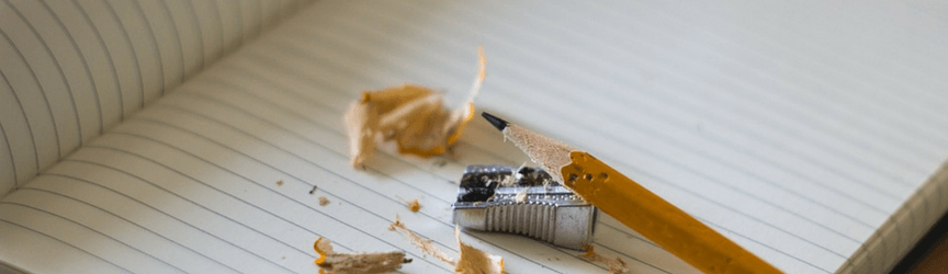 image of pencil shavings on paper for brainstorming