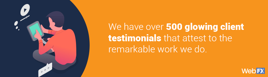 over 500 testimonials
