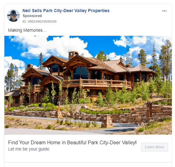 dream home real estate Facebook ad