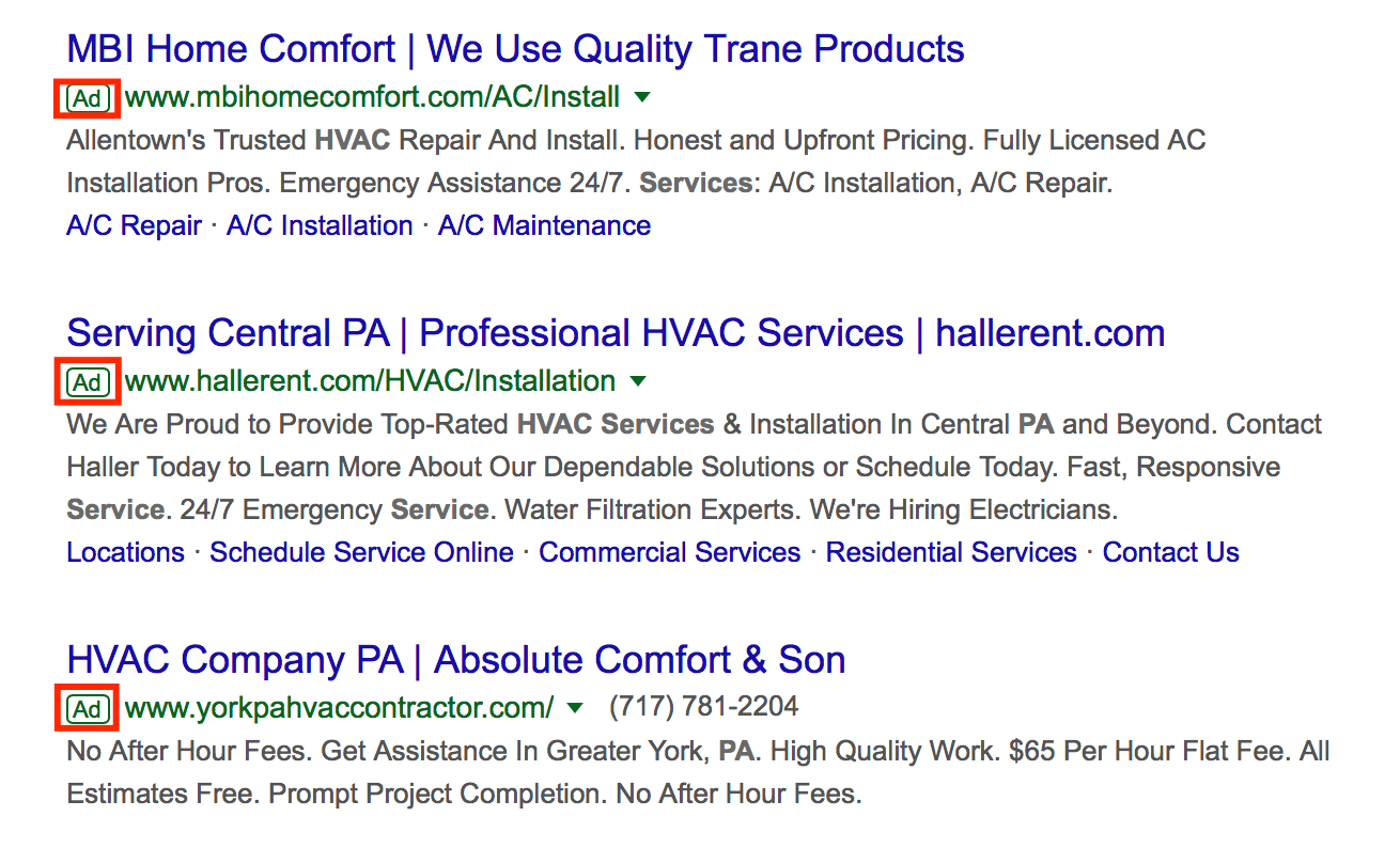 ppc ads for hvac