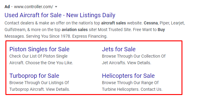 aircraft ad extension