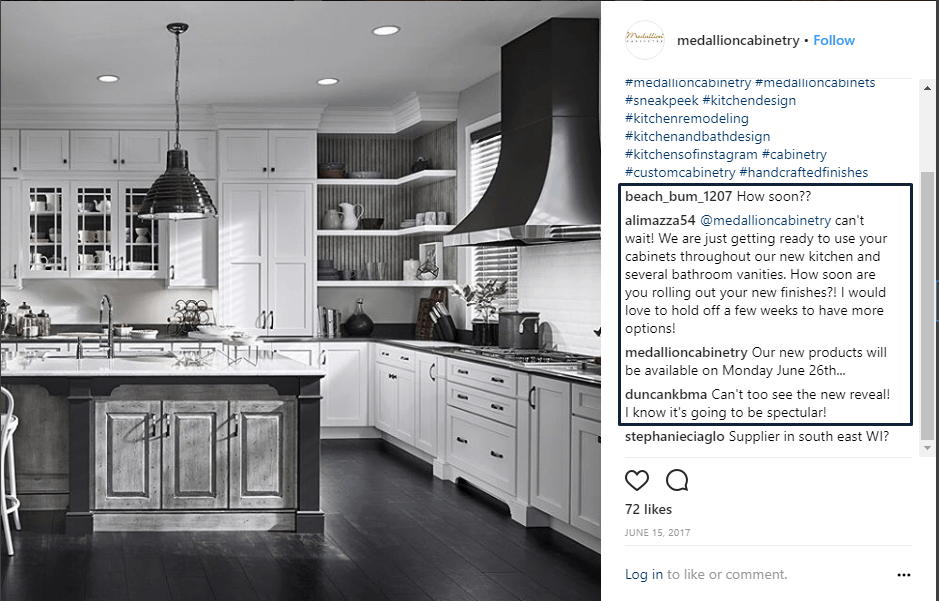 An example of a cabinet manufacturer responding to a customer
