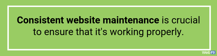 consistent website maintenance is crucial