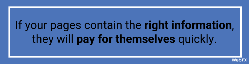 if your pages contain correct information, they will convert quickly