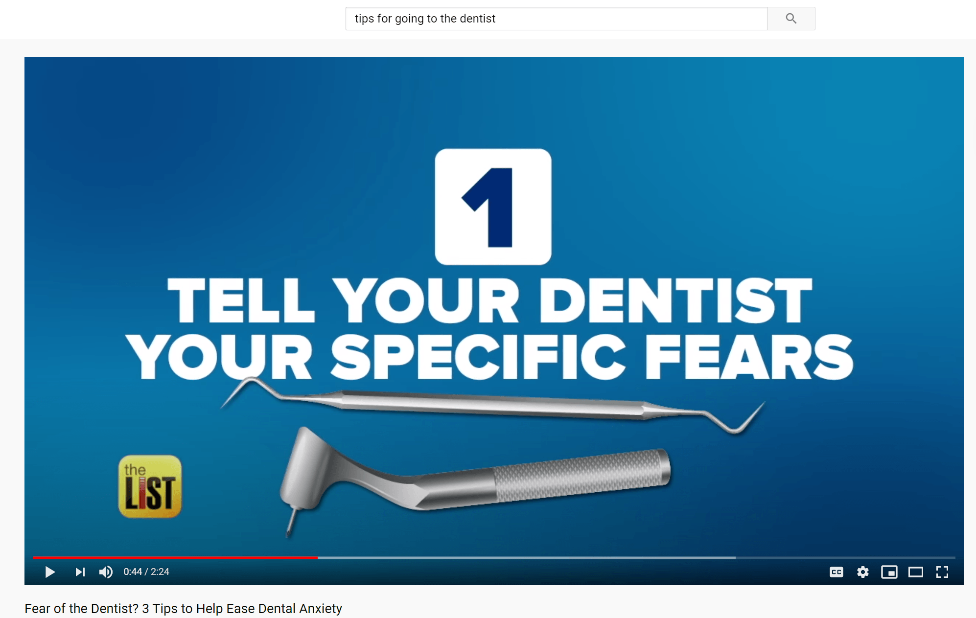 Example dental YouTube video for dentist marketing