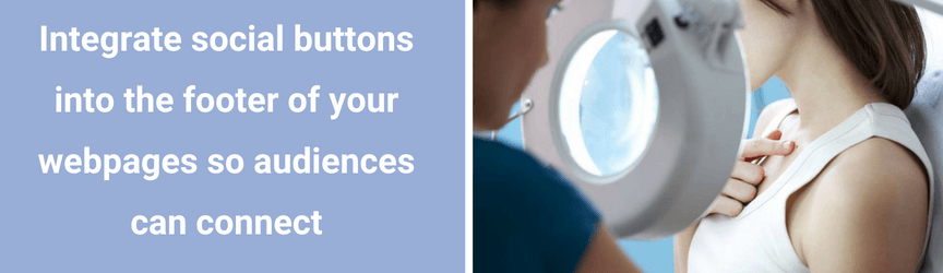 Why a dermatologist's website should include social buttons