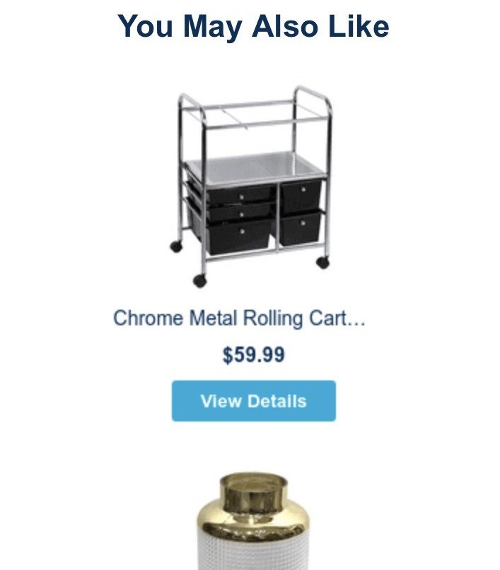 Suggested items from an e-receipt