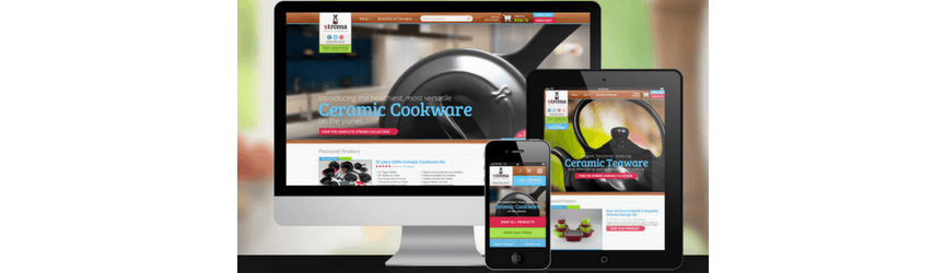 An example of a redesigned ecommerce website