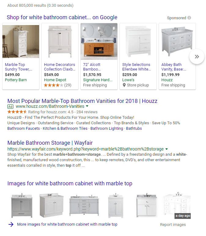 Example of long-tail keywords