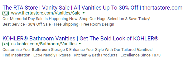 Example of a description for a PPC advertisement