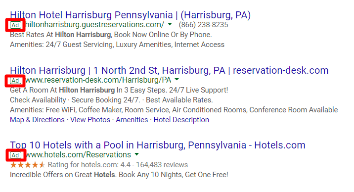 An example of a PPC ad for accounting services