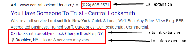 extensions locksmith example