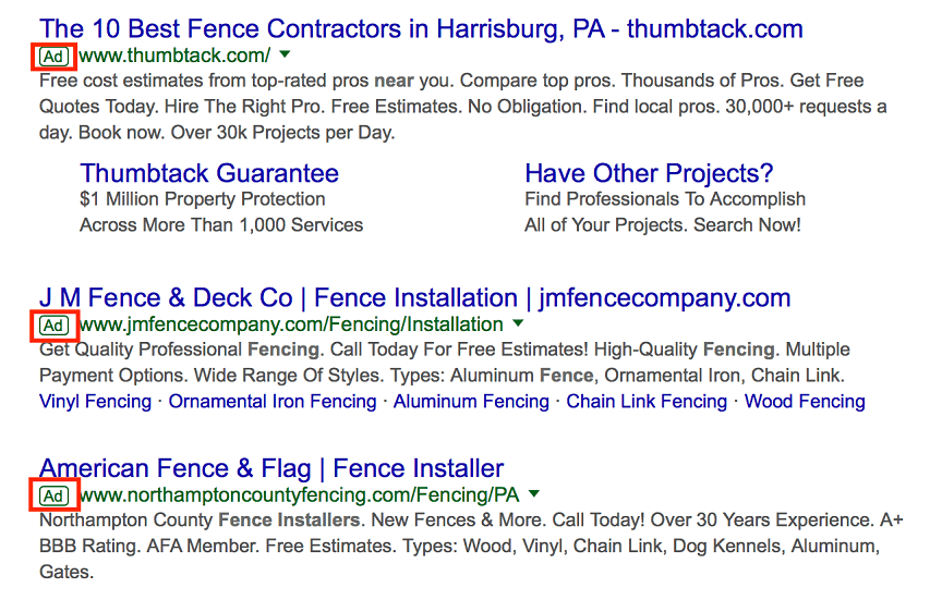 PPC for Fence Installers