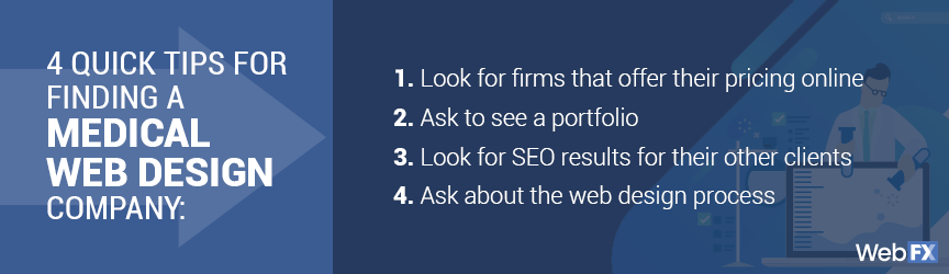 Finding medical web designer tips