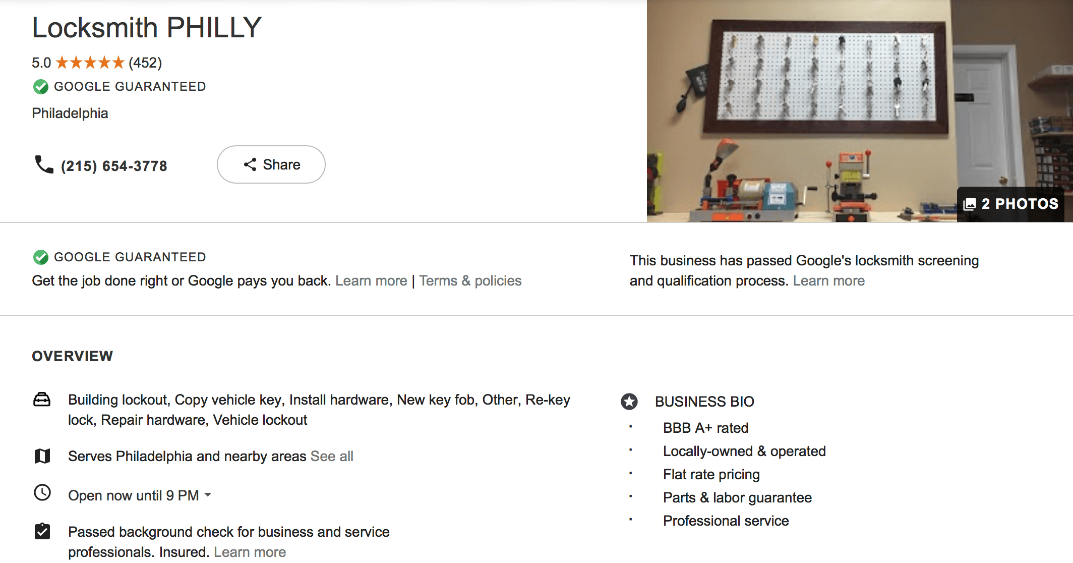 full locksmith listing