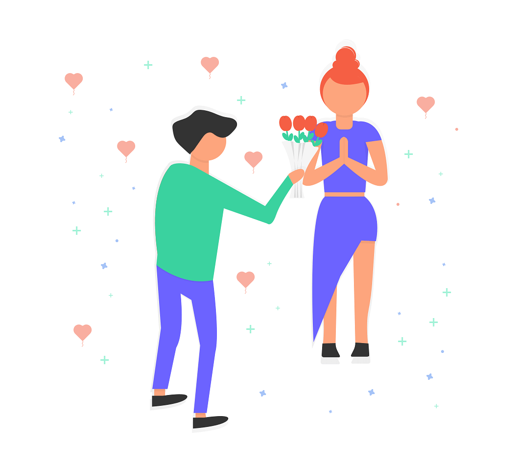 giving a flower