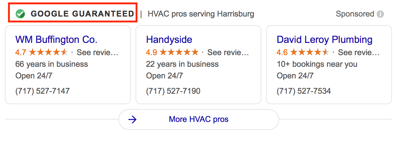 google guarantee for hvac