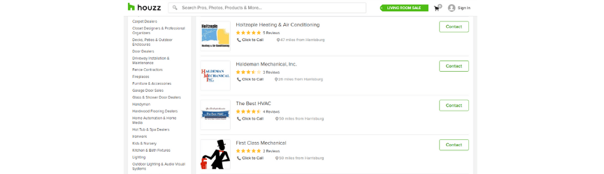 A search result on Houzz
