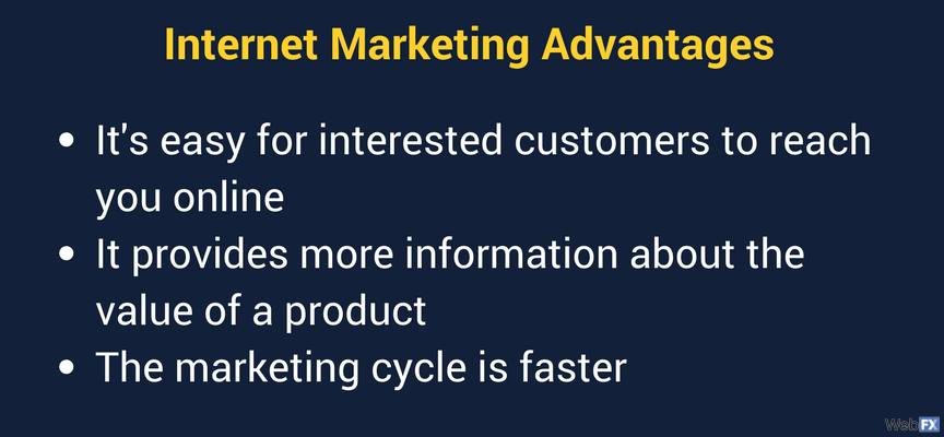 the advantages of internet marketing