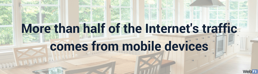 More than half of the Internet's traffic comes from mobile devices