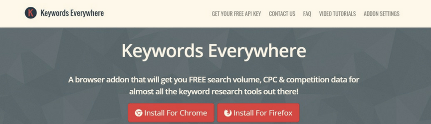 screenshot of keywords everywhere