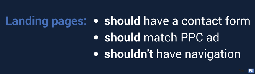 landing pages should do the following
