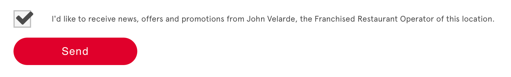 local email marketing example