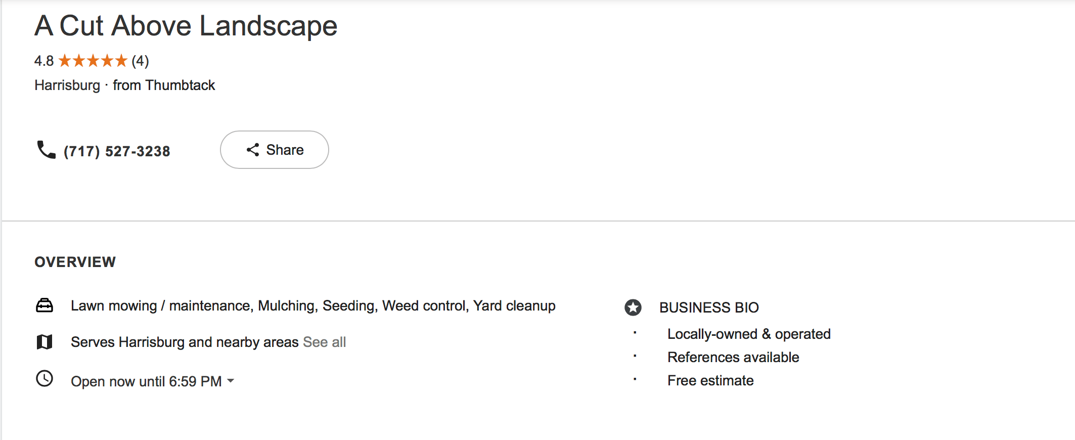 local listing for landscape