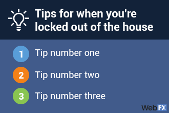 Graphic of a list of tips