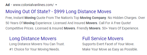 moving company ad