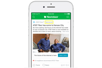 An advertisement on NextDoor