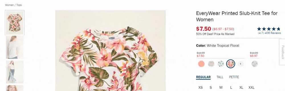 old navy fashion ecommerce gif