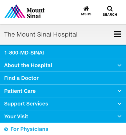 Mobile design example for online marketing a doctor
