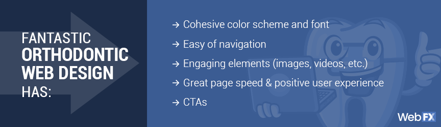 fantastic orthodontic web design has this