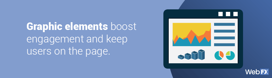 graphic elements boost engagement and keep users on the page